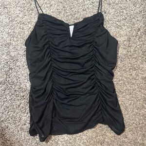 Rushed Mesh Black Tank Top